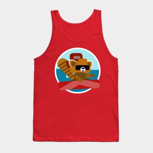 Red panda surfer Tank Top